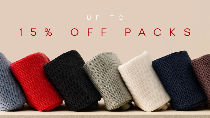UP TO 15% OFF PACKS