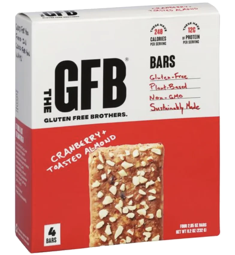 Image of The GFB Cranberry Toasted Almond Bars