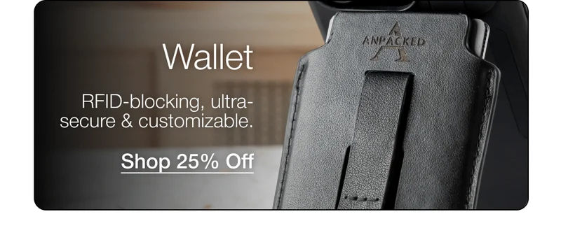 Wallet RFID-blocking, ultra-secure & customizable.