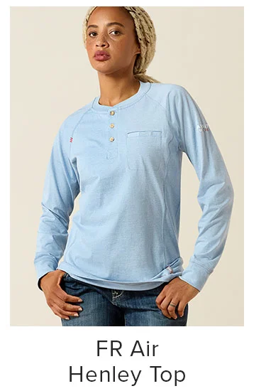 FR Air Henley Top in Colony Blue Heather