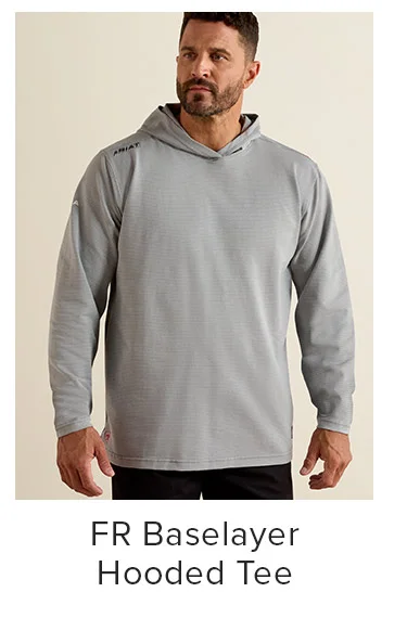 FR Baselayer Hooded Tee in Silver Fox Heather