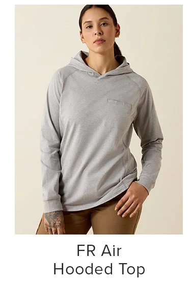 FR Air Hooded Top in Silver Fox Heather