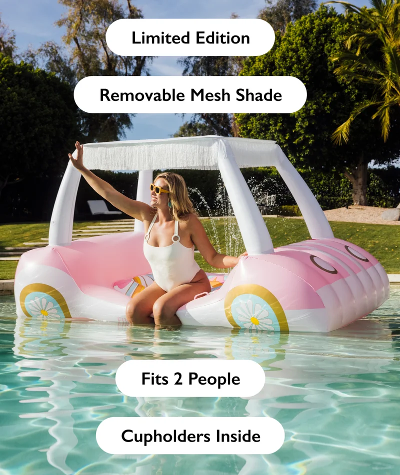 Limited Edition - Removable Mesh Shade - Fits 2 People - Cupholders Inside