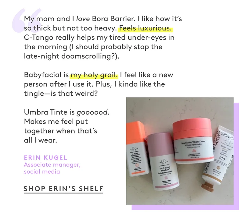 Shop Bora Barrier, C-Tango, Umbra Tinte, and Babyfacial!