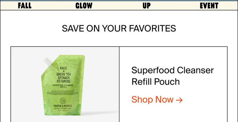 superfood cleanser refill pouch