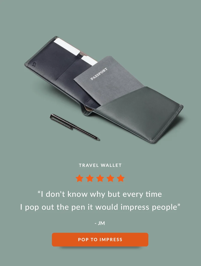 TRAVEL WALLET I don't know why but every time i pop out the pen it would impress people  JM