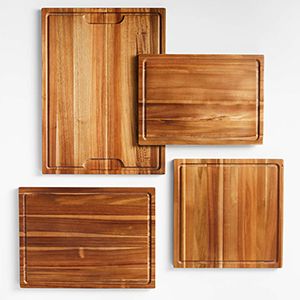 Crate & Barrel Acacia Wood Cutting Board