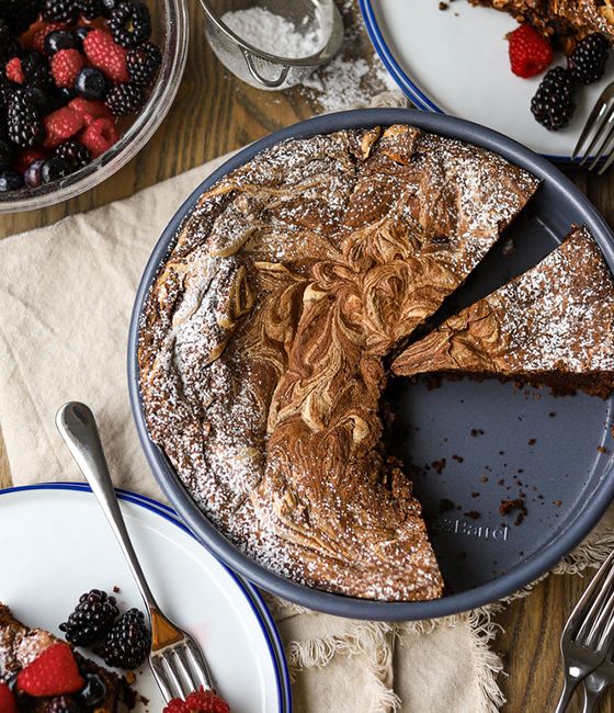 marbled chocolate meringue cake
