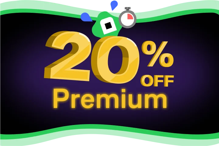 20% off Premium