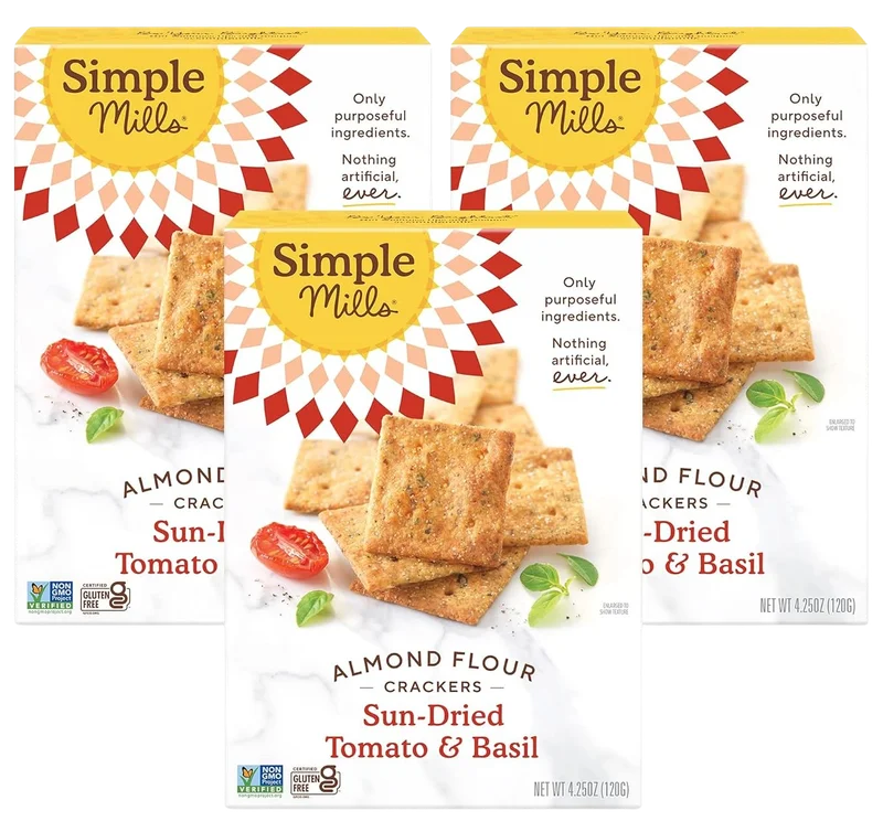 Image of Simple Mills Almond Flour Crackers - Sundried Tomato & Basil (3 Pack)