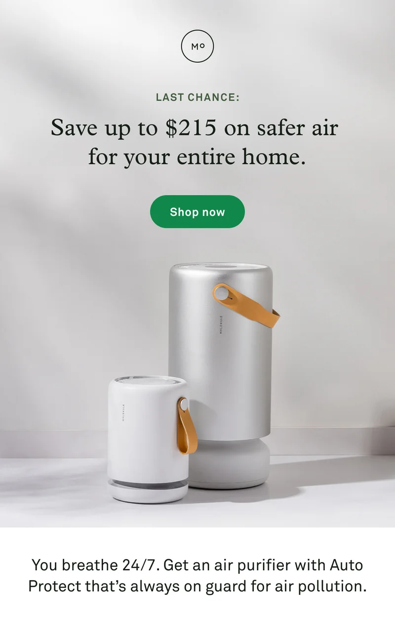 Up to $215 off safer air, where it matters most