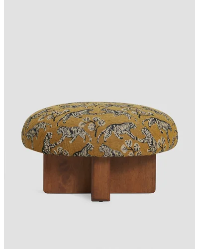 Dashell Ottoman by Sarah Sherman Samuel - Goldenrod Tiger