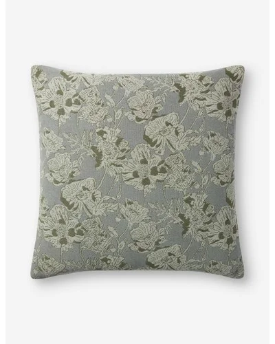 Matilda Pillow x Chris Loves Julia x Loloi-Gray and Blue