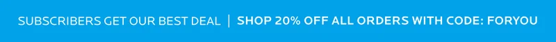 Shop 20% off all orders with code: discount code