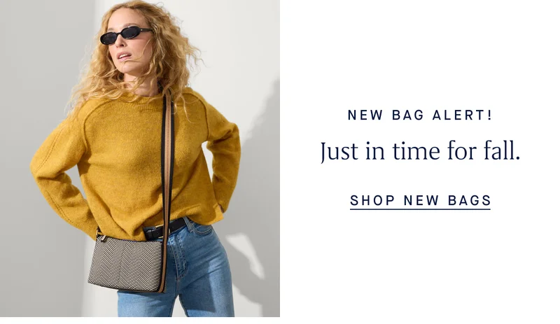New bag alert! Just in time for fall. SHOP NEW BAGS