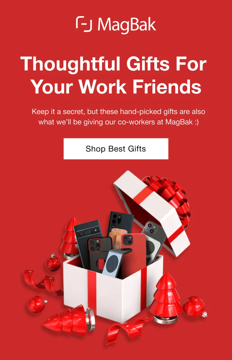 Thoughtful Gifts For&nbsp; Your Work Friends Keep it a secret, but these hand-picked gifts are also what we’ll be giving our co-workers at MagBak :)