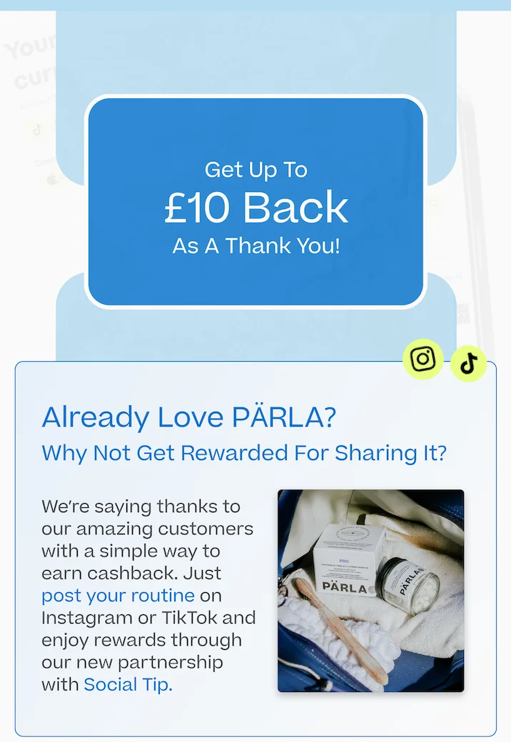 Get rewarded for posting your PÄRLA!
