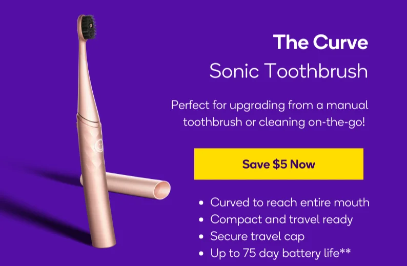 Save $5 on the BURST Curve Sonic Toothbrush