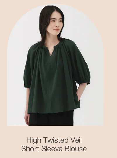 Shop Women's High Twisted Veil Short Sleeve Blouse