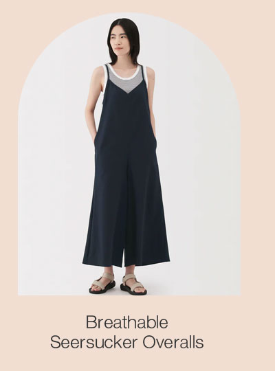 Shop Women's Breathable Seersucker Overalls