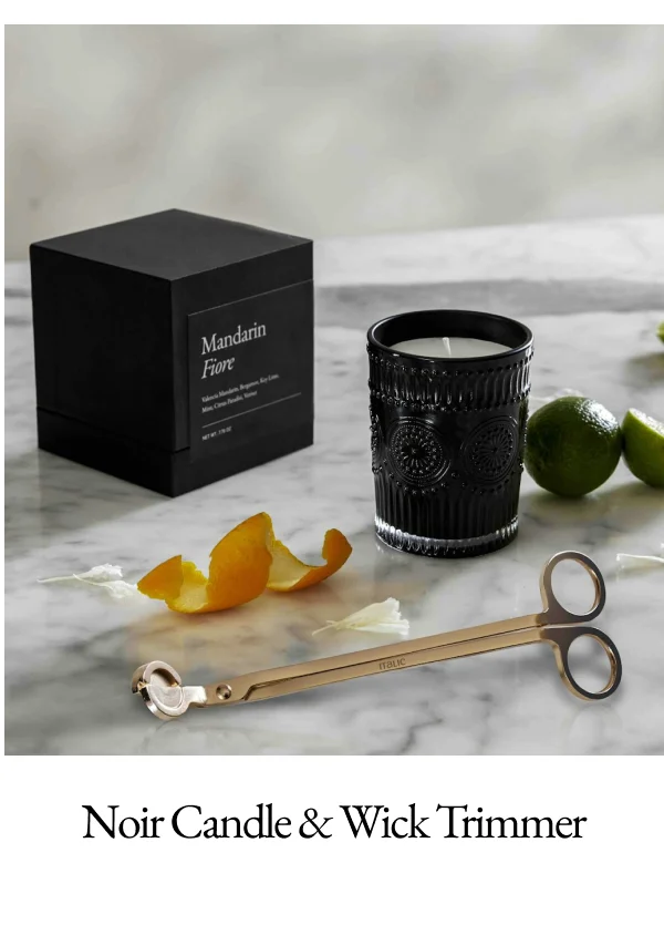 Noir Candle & Wick Trimmer Set
