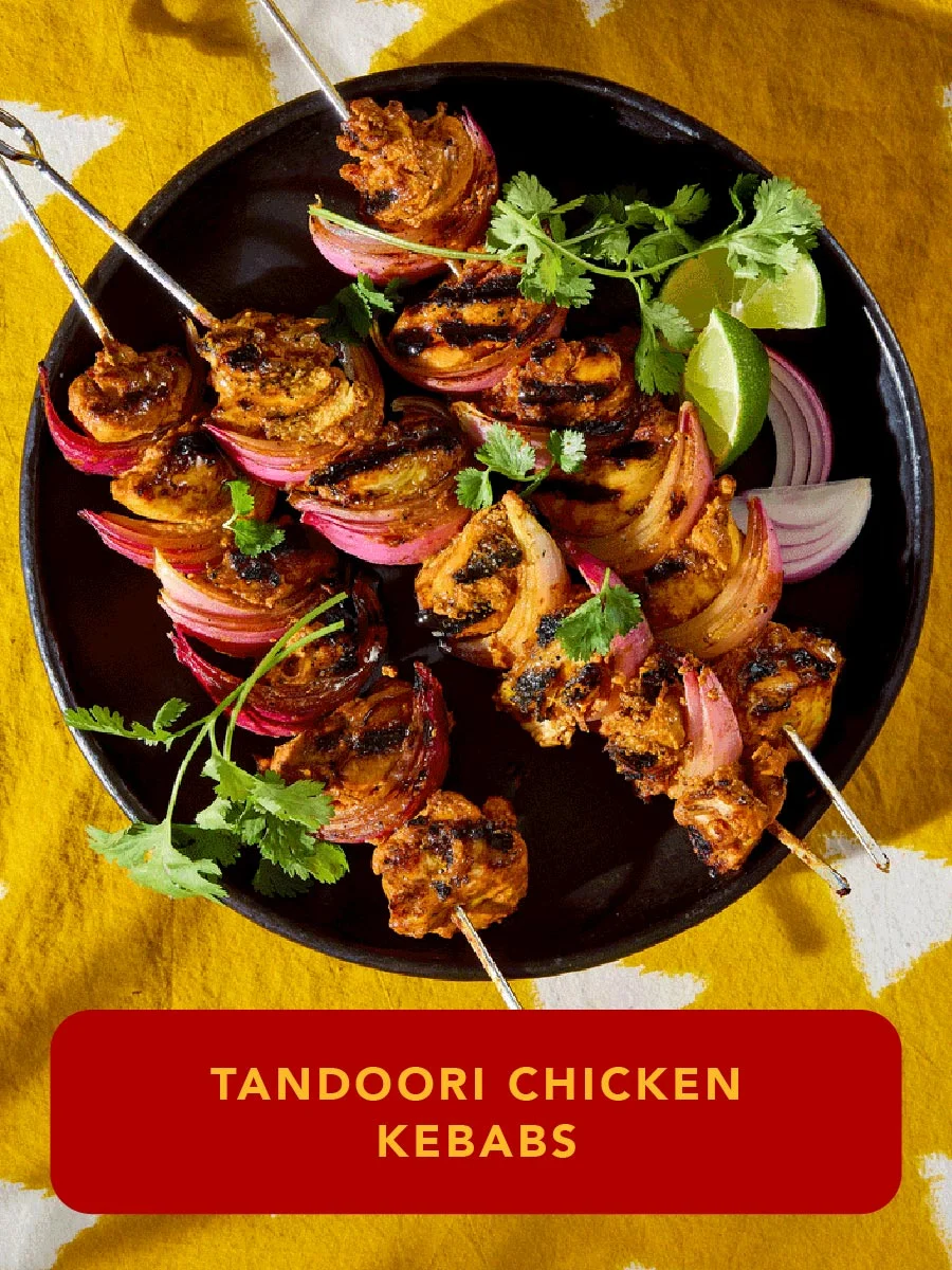 Tandoori chicken kebabs
