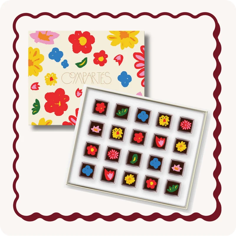 Compartes floral chocolates