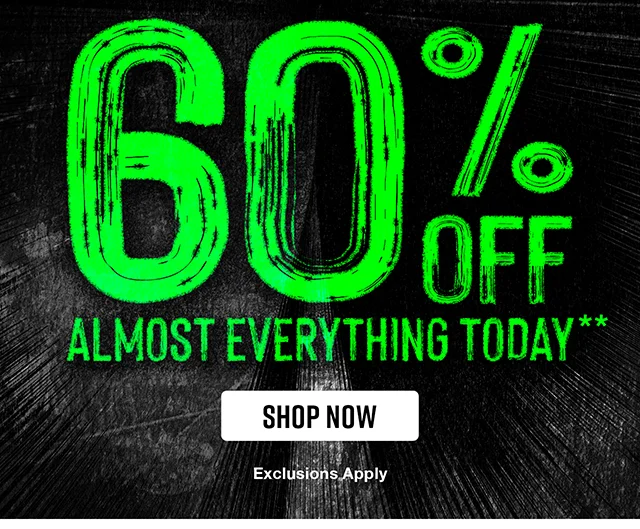 Flash sale 30 percent to 60 perent off almost everything today! Exclusions apply. Shop now.