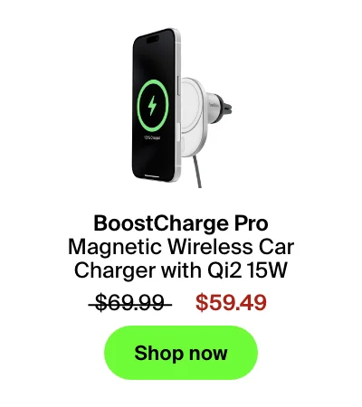 BoostCharge Pro Magnetic Wireless Car Charger with Qi2 15W