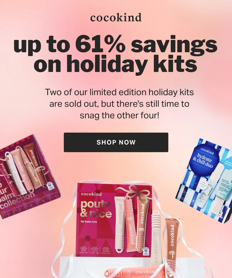 up to 61% savings on holiday kits