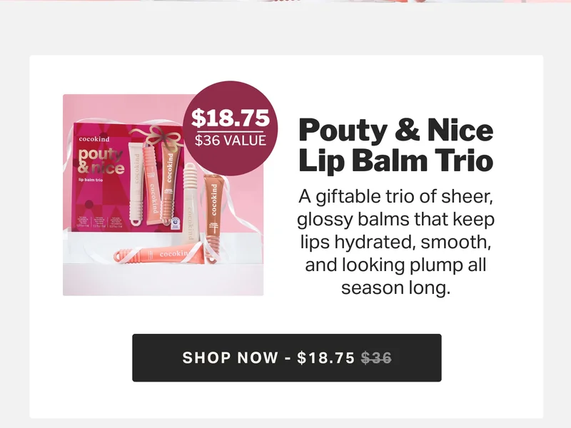 pouty & nice lip balm trio