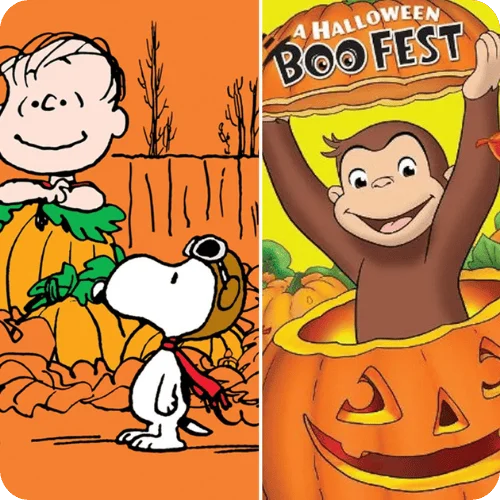 A collage of not-scary halloween movies A collage of not-scary halloween movies