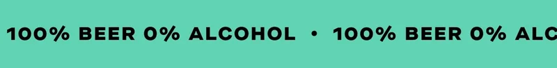 100% beer. 0% alcohol.