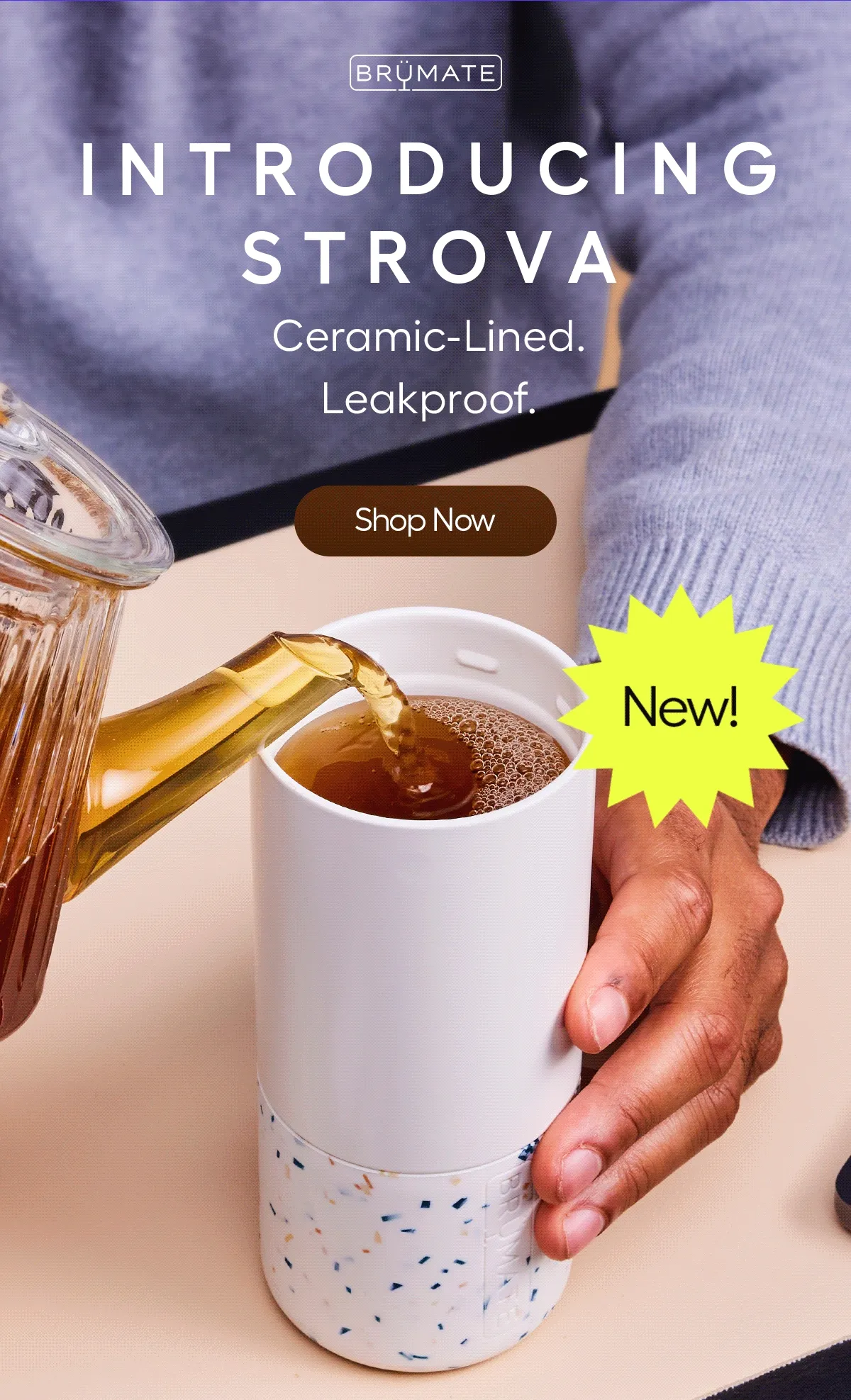 Introducing Strova, Ceramic- Lined. Leakproof. - Shop Now New!