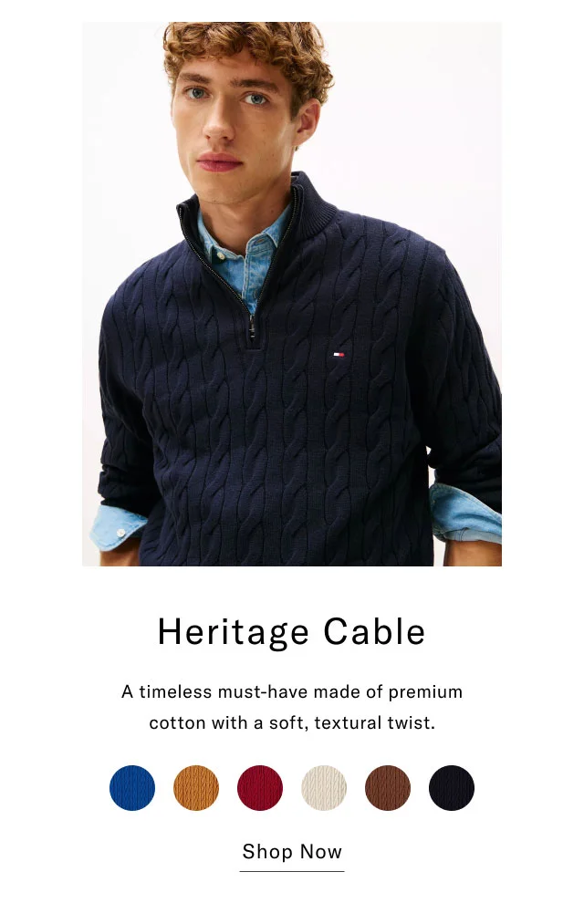 Heritage Cable A timeless must-have made of premium cotton with a soft, textural twist. Shop Now