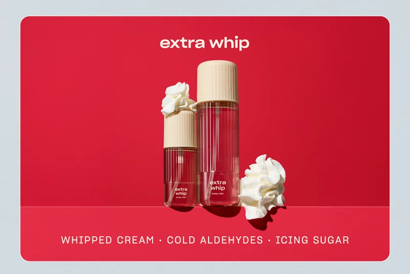 extra whip whipped cream • cold aldehydes • icing sugar
