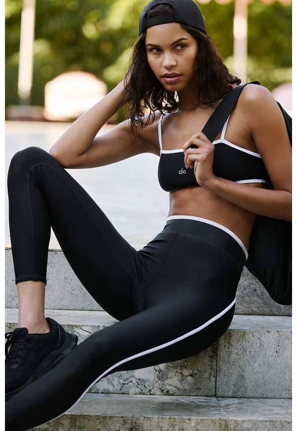 Airlift High Waist Charger 7/8 Legging - Black/White - Black/White / S