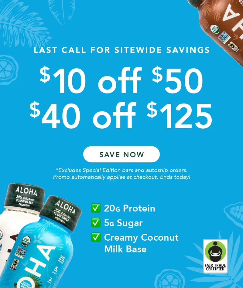 Cool Off With Protein Drinks: $10 off $50 or $40 off $125