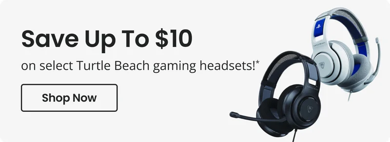 Save Up To $10 on select Turtle Beach gaming headsets!* | Shop Now