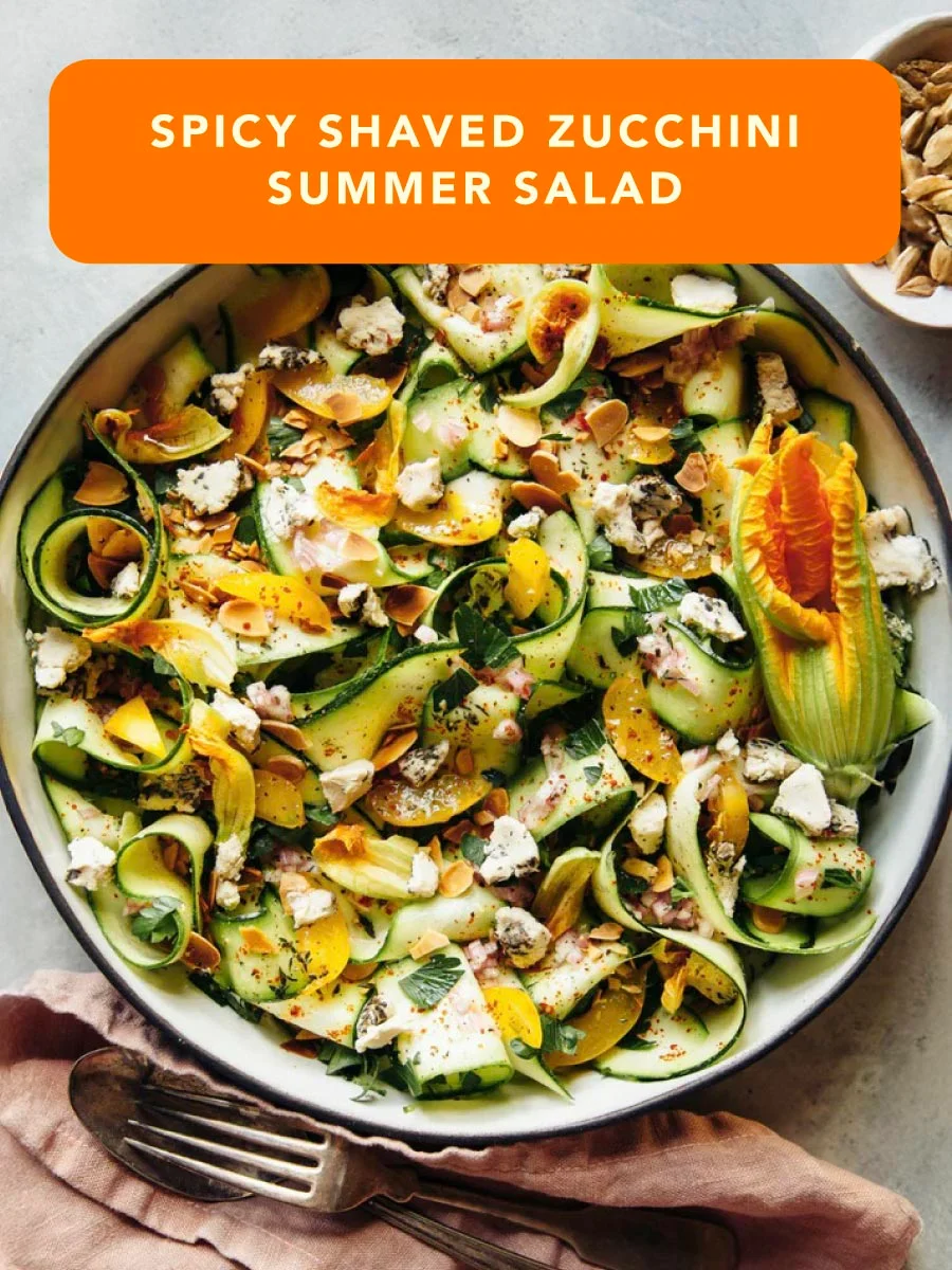 Spicy Shaved Zucchini Summer Salad
