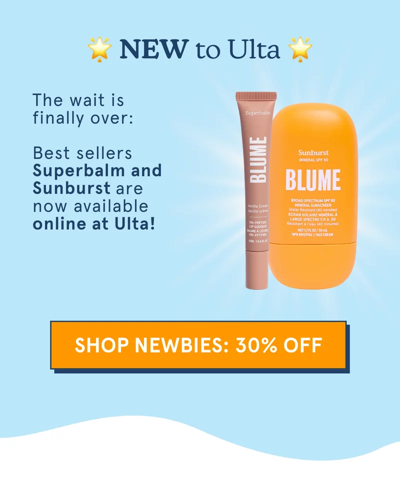 NEW to Ulta: The wait is finally over! Best sellers Superbalm and Sunburst are now available online at Ulta! [SHOP NEWBIES: 30% OFF]
