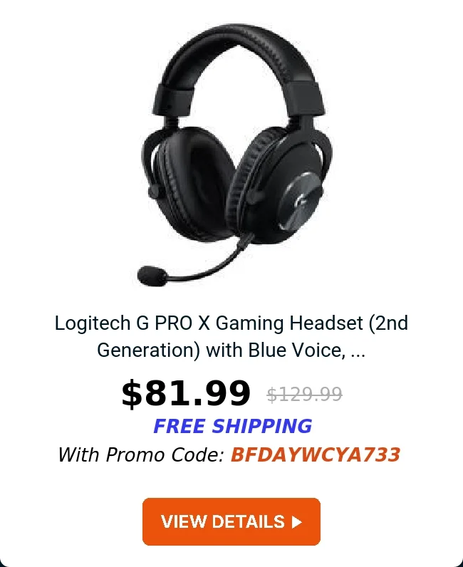 Logitech G PRO X Gaming Headset (2nd Generation) with Blue Voice, ...