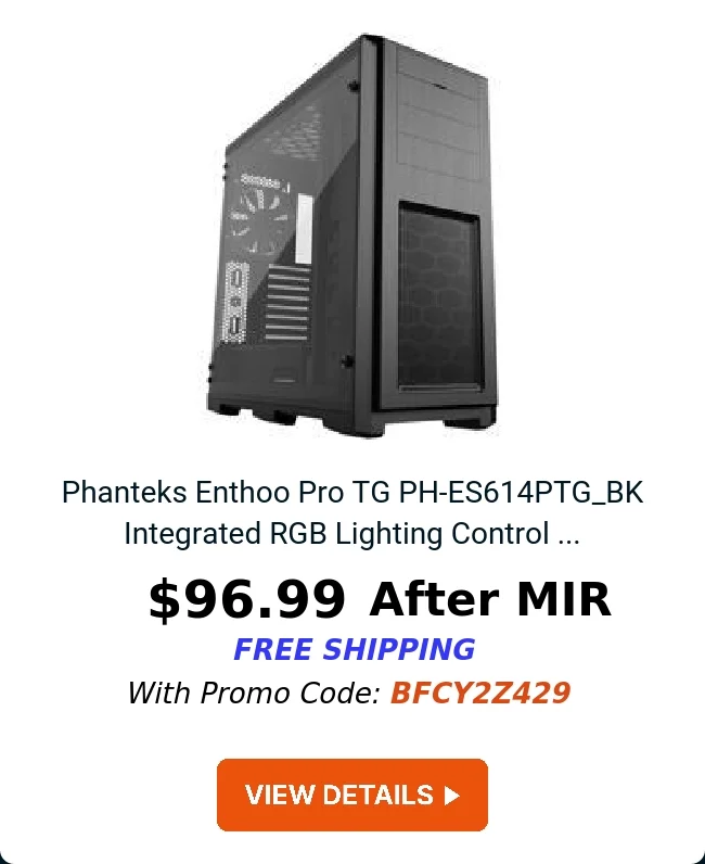 Phanteks Enthoo Pro TG PH-ES614PTG_BK Integrated RGB Lighting Control ...