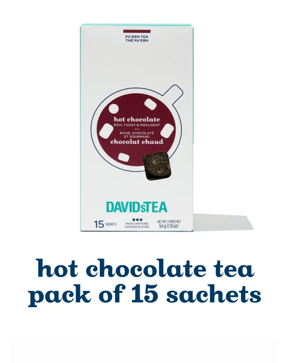 Hot chocolate tea pack of 15 sachets