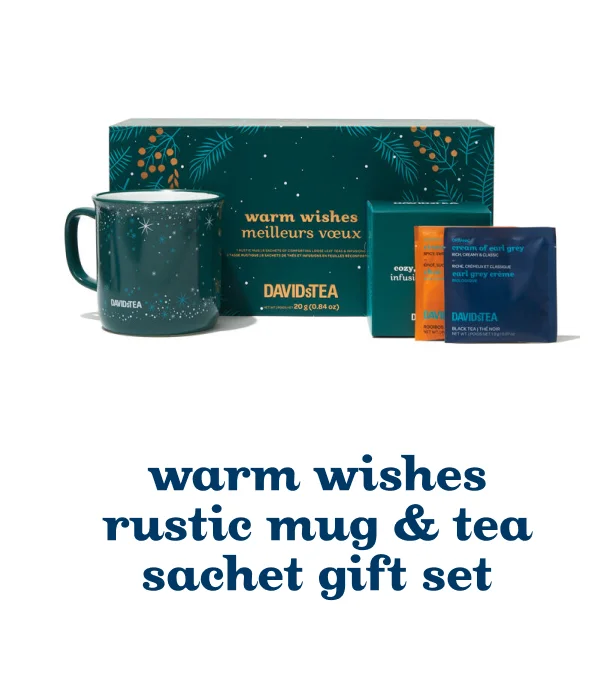Warm wishes rustic mug & tea sachet gift set