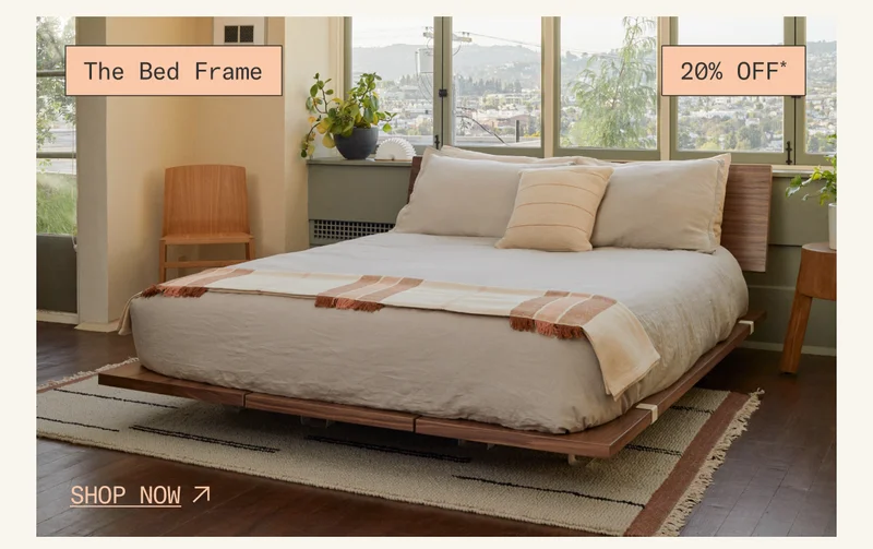 Take 20%* off The Bed Frame