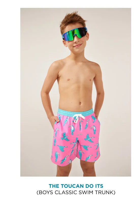 Boys Classic Swim Trunk: The Toucan Do Its