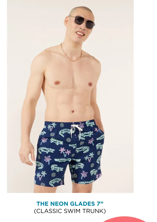 Classic Swim Trunk: The Neon Glades 7"