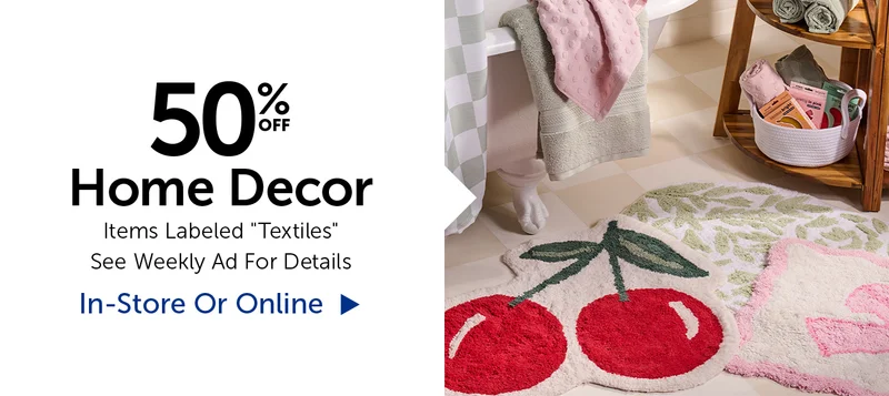 50% Off Home Decor - Items Labeled Textiles