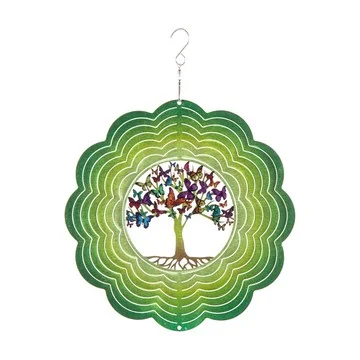 Evergreen 10" Optical Illusion Hanging Spinner,Tree of Life